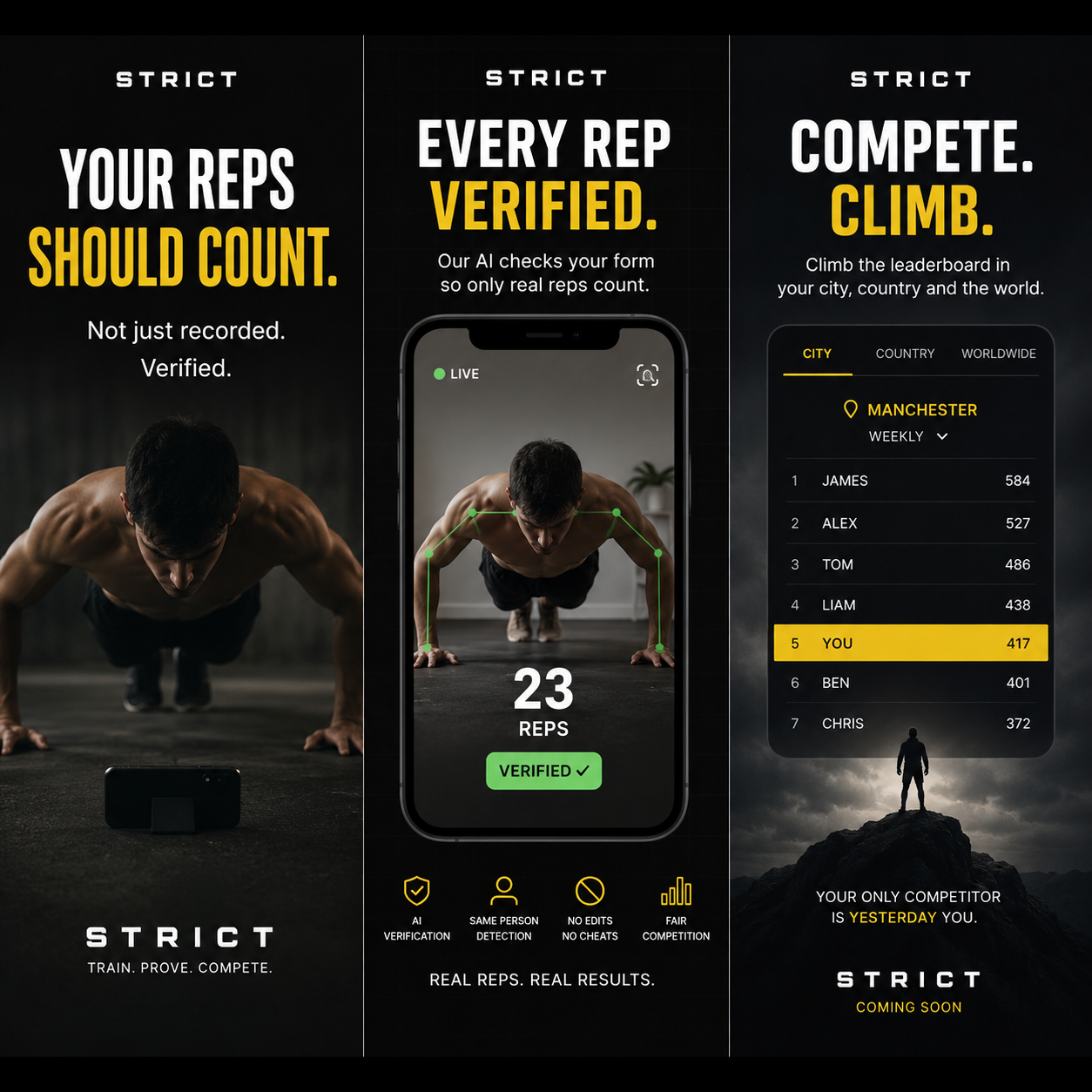 STRICT verified fitness tracking